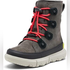 NWT Sorel Youth Unisex Little Children's Explorer Lace Waterproof Boots Size 12